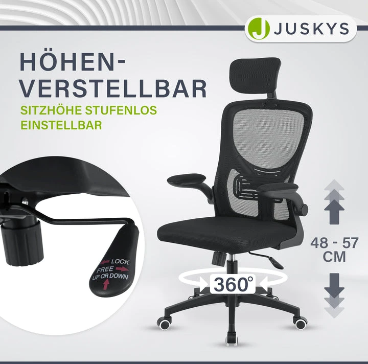 Juskys Biuro kėdė Baltimore juoda