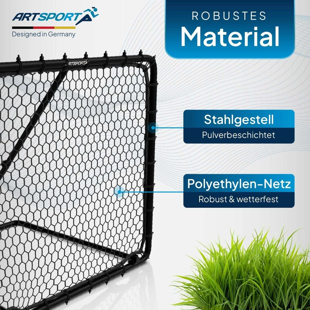 Juskys Artsport Futbolo atmušimo treniruoklis Power Pass 100x100x97 cm juodas