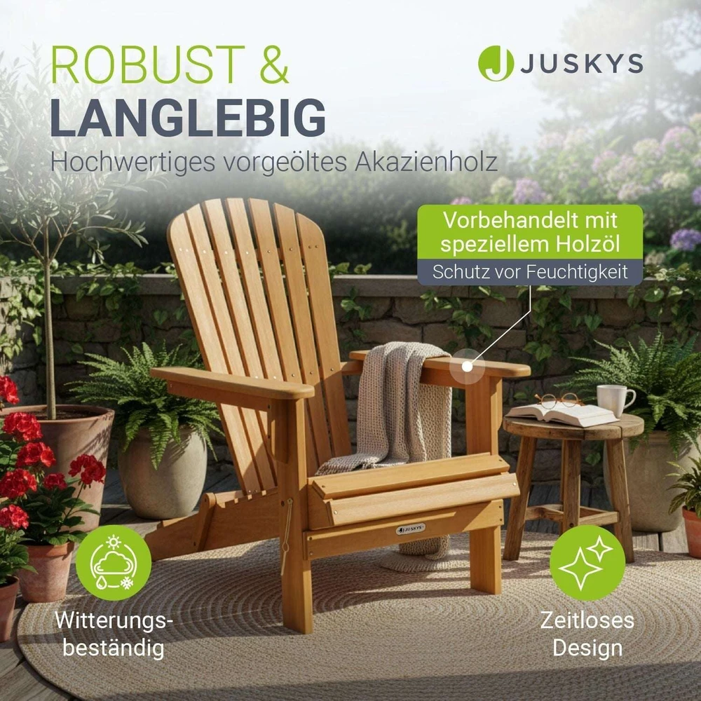 Juskys Gultas Korfu 85x69x94 cm natūralus