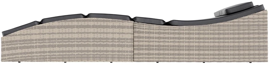 Juskys Sulankstoma saulės gultas Lamia 200x60x40 cm pilkai margas
