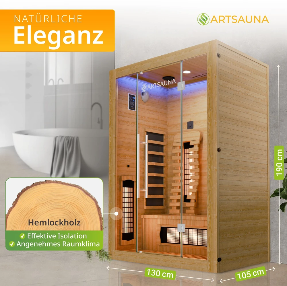 Juskys Infraraudonųjų spindulių kabina Kiruna130 Premium