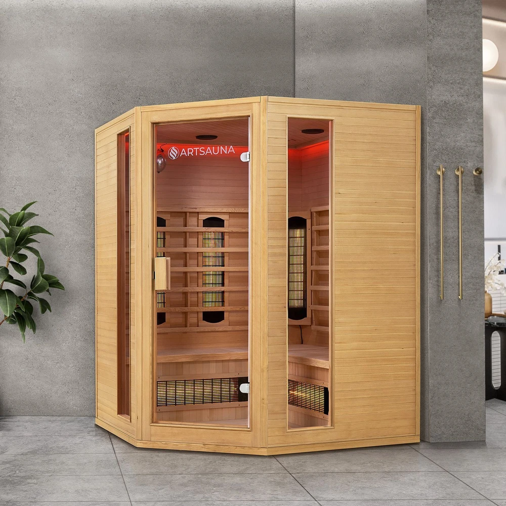 Juskys Infraraudonųjų spindulių kabina Nyborg E150V 150x150x190 cm maumedžio mediena