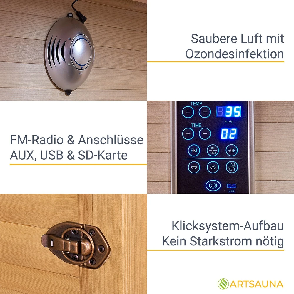 Juskys Infraraudonųjų spindulių kabina Nyborg S120V 120x105x190 cm maumedžio mediena