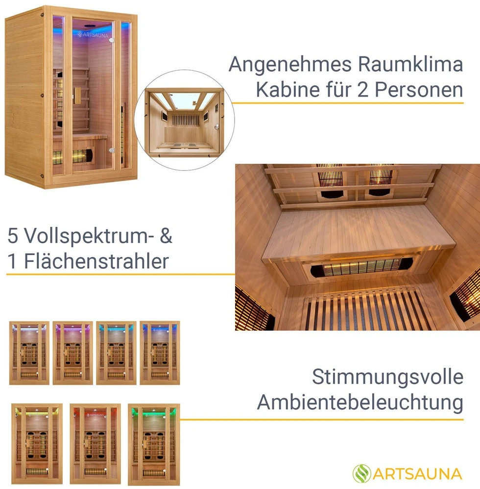 Juskys Infraraudonųjų spindulių kabina Nyborg S120V 120x105x190 cm maumedžio mediena