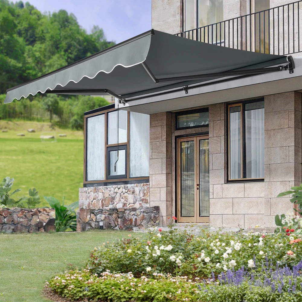 Juskys Ištraukiamas markizės stogelis 300x250 cm pilkas
