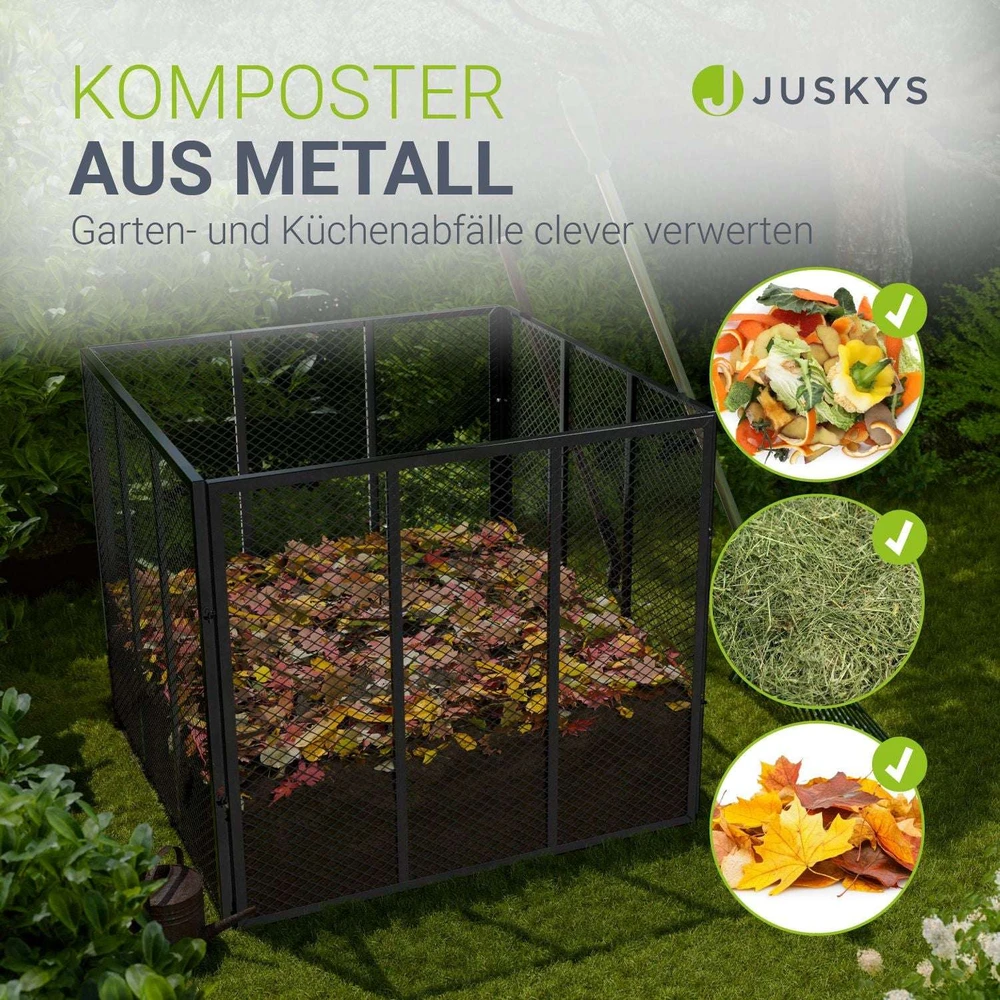 Juskys Komposteris 450L 80x80x70 cm juodas