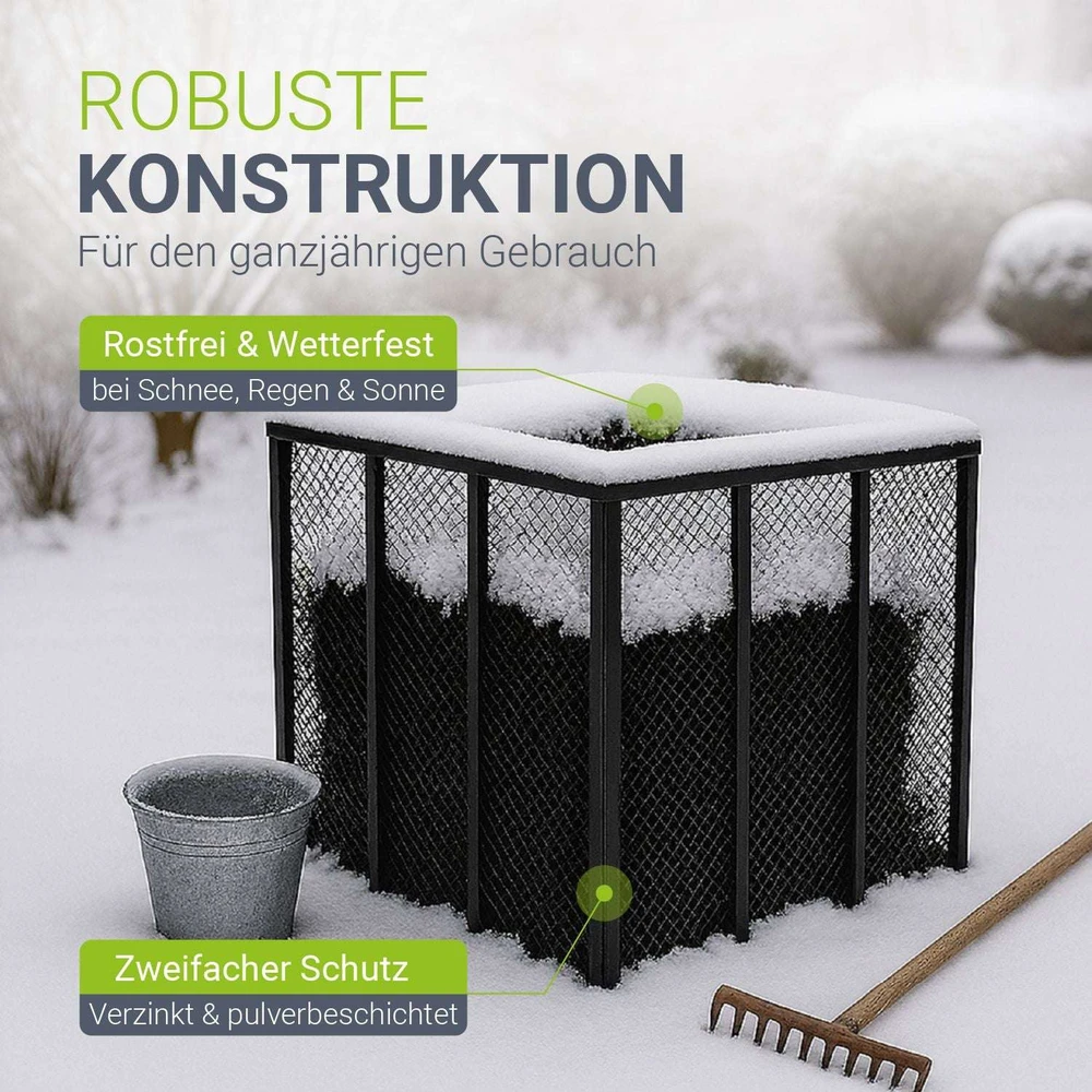 Juskys Komposteris 450L 80x80x70 cm juodas