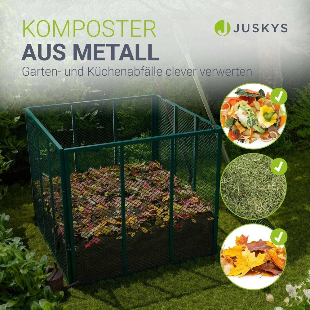 Juskys Komposteris 800L 80x80x70 cm tamsiai žalias