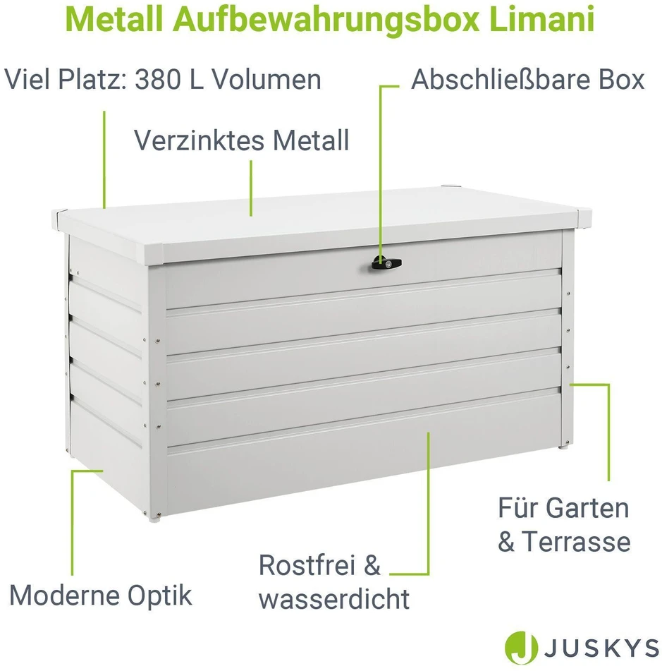 Juskys Laikymo dėžė Limani 120x53x63 cm balta