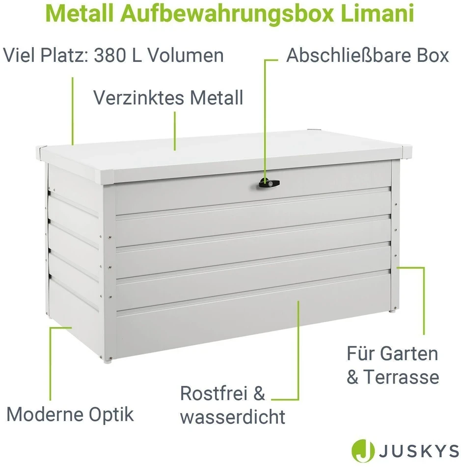 Juskys Laikymo dėžė Limani 120x53x63 cm balta