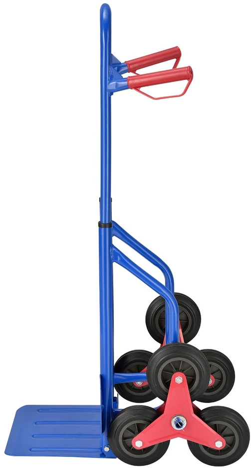 Juskys Laiptais lipantis vežimėlis maišams, max 100 kg, 115 cm, mėlynas/raudonas