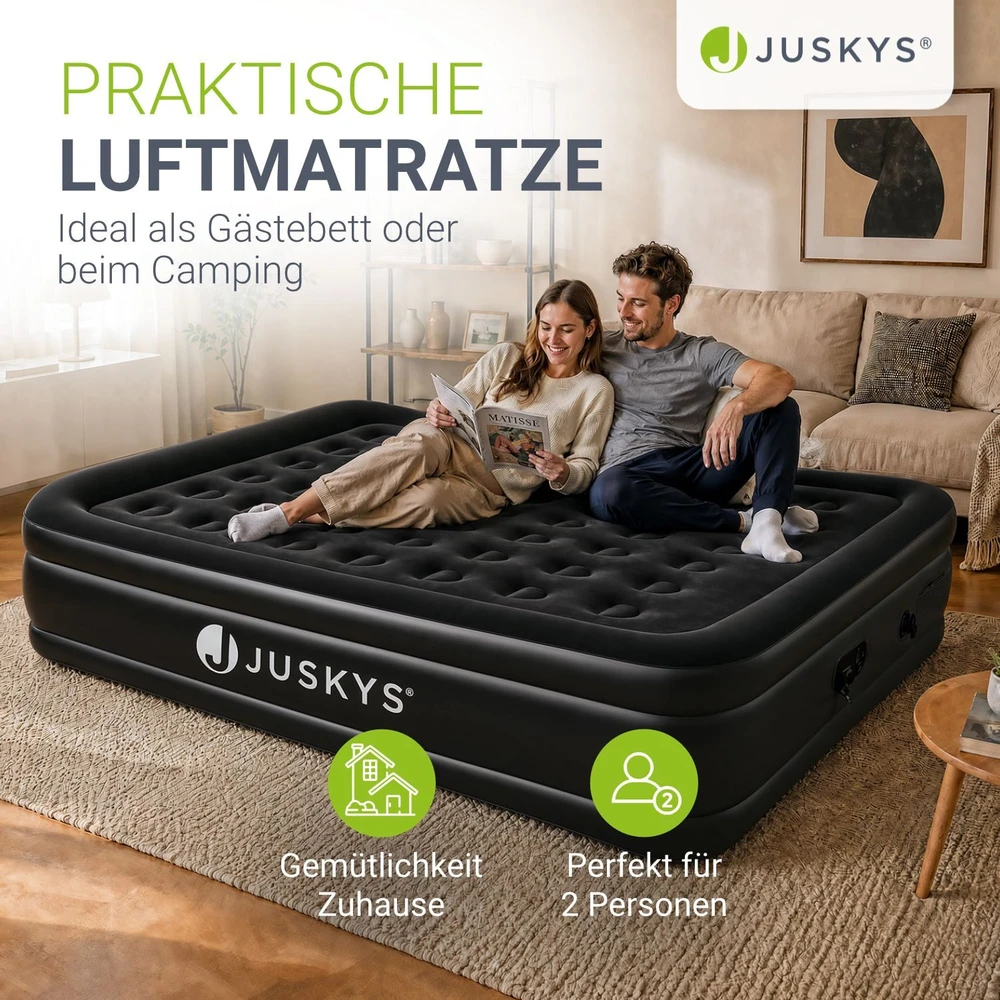 Juskys Oro čiužinys Sapri L 191x91x44 cm mėlynas/baltas