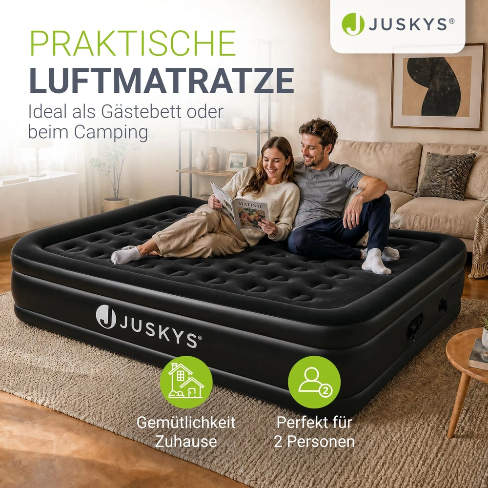 Juskys Oro čiužinys Sapri L 191x91x44 cm mėlynas/baltas