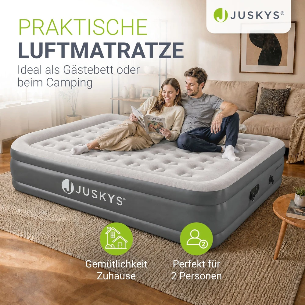 Juskys Oro čiužinys Sapri L pilka/anglies spalva