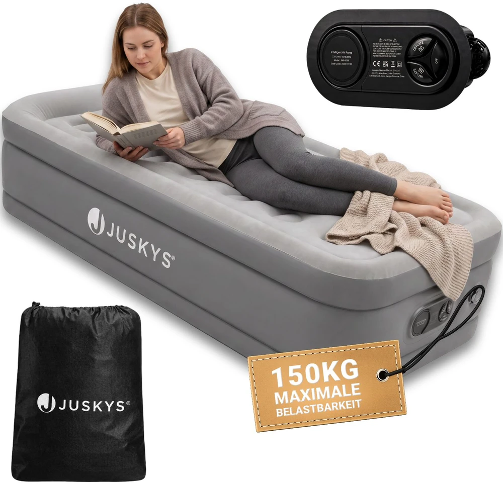 Juskys Oro čiužinys Sapri M 191x91x44 cm pilka/anglies spalva