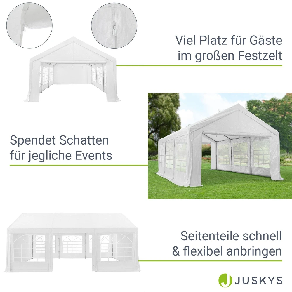 Juskys Šventinė palapinė Gala 4x6 m balta