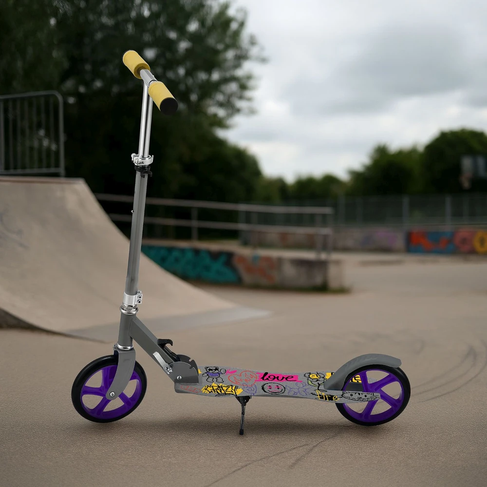 Juskys Paspirtukas Graffity reguliuojama rankena 96–106 cm pilka