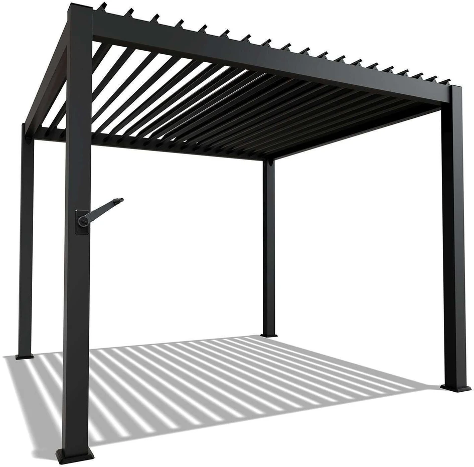 Juskys Pergola Tahiti 3x3x2.4 m antracito spalvos