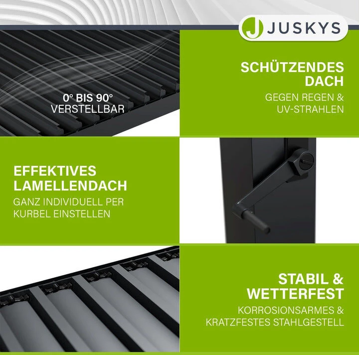 Juskys Pergola Tahiti 3x4 m antracito spalvos