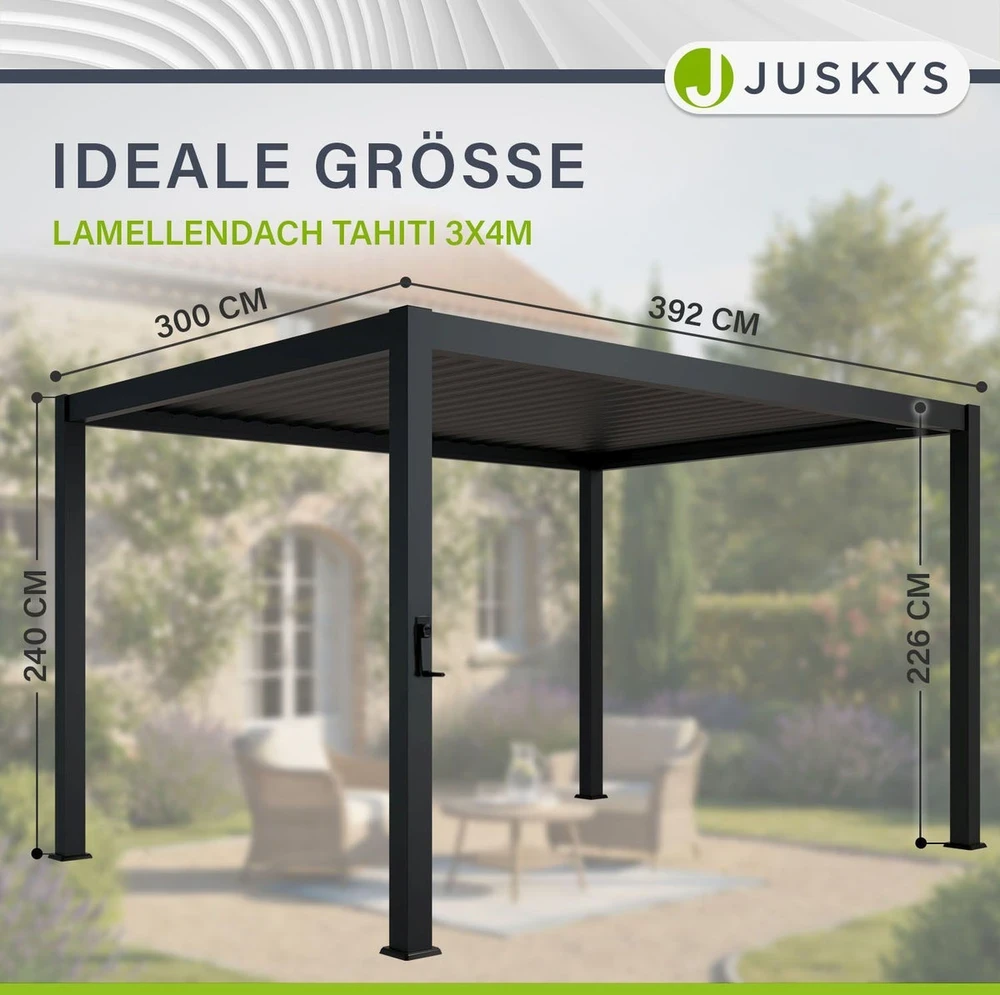 Juskys Pergola Tahiti 3x4 m antracito spalvos