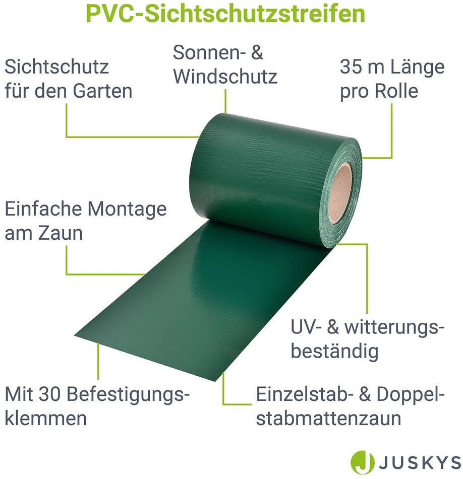 Juskys Privatumo tvoros juosta Homestar 35 m x 19 cm antracito spalvos