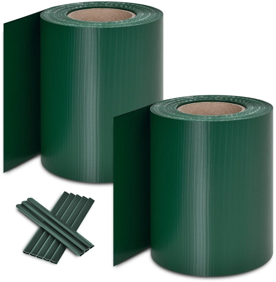 Juskys Privatumo tvoros juostų rinkinys, 2 vnt., 35x0,19 m, žalia PVC
