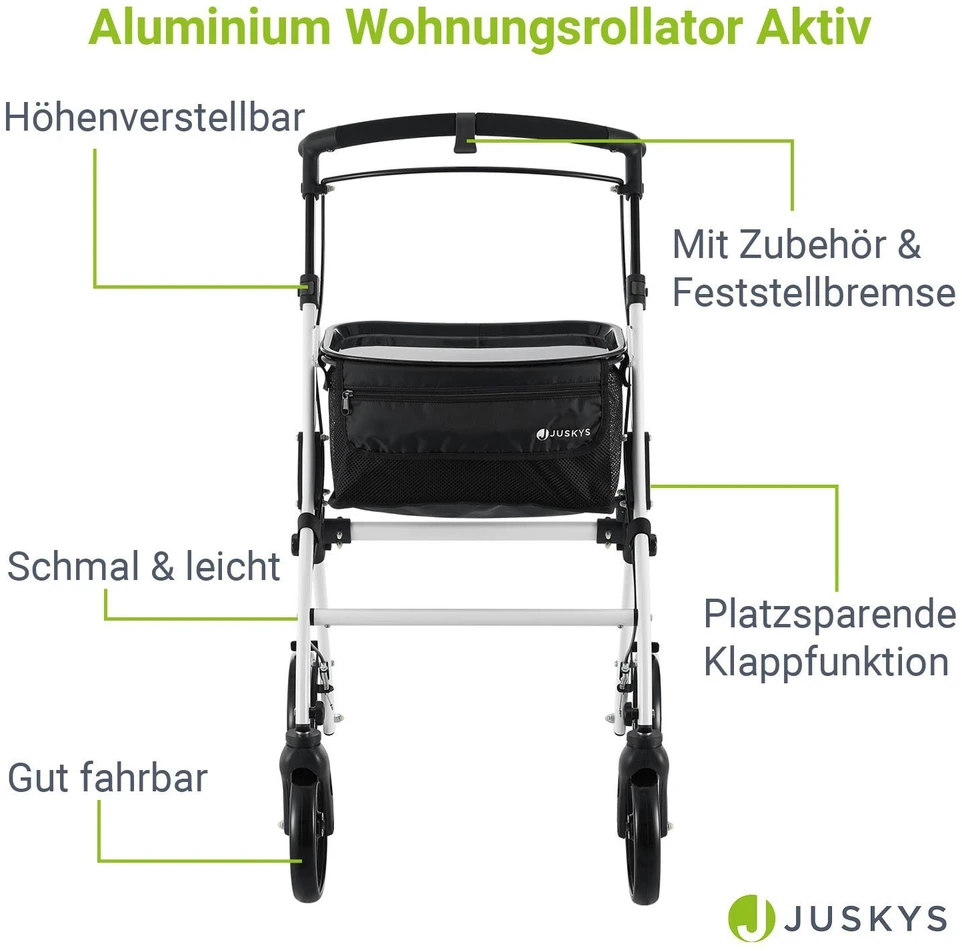 Juskys Rolatorius Aktiv, baltas