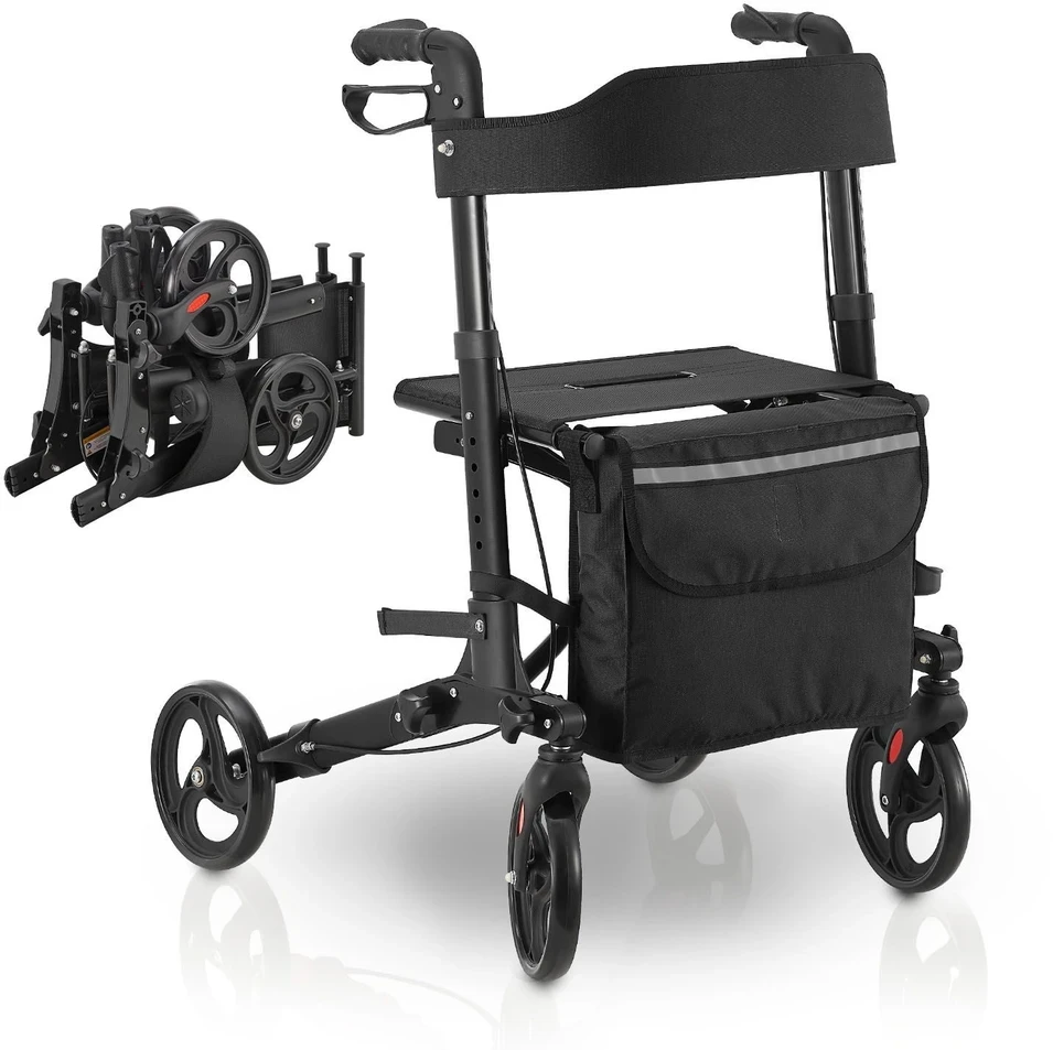 Juskys Rollator Vital 63x68x80-94 cm juodas/pilkas