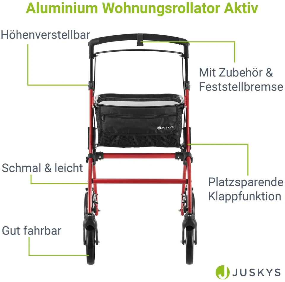 Juskys Vidaus vaikštynė 56x66x90-103 cm raudona