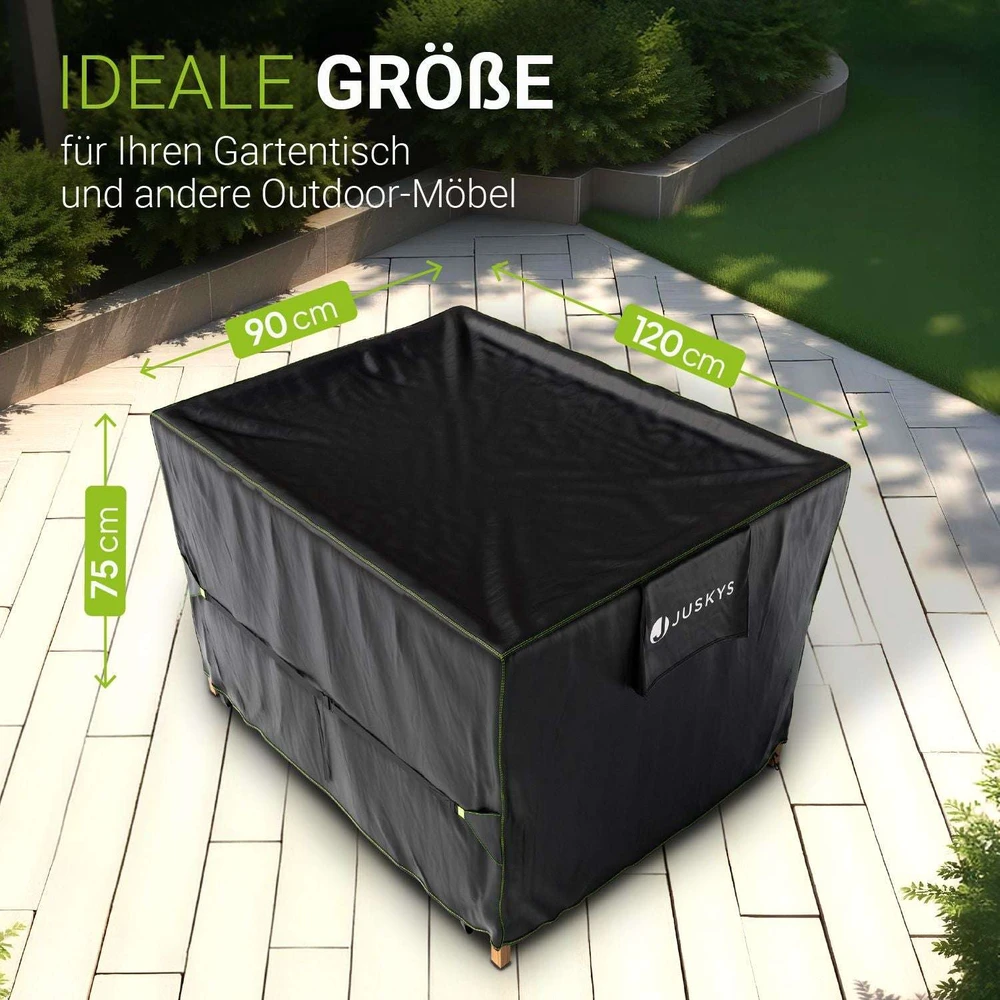 Juskys Sodo baldų uždangalas CoverSafe Pro 120x90x75 cm juodas