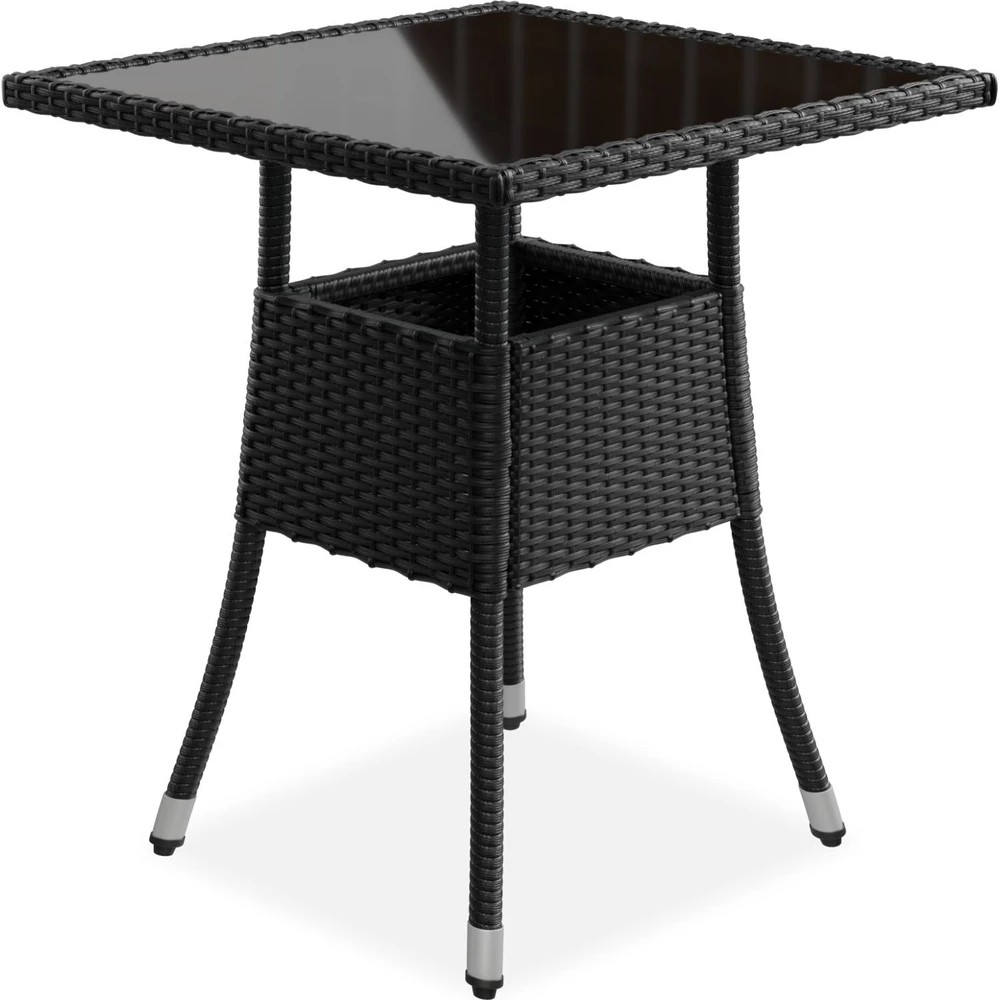 Juskys Sodo stalas Yoro 60x60x73 cm juodas