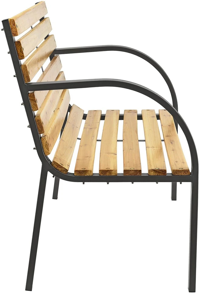 Juskys Sodo suoliukas Homestar Modena 2 vietų 120x62 cm natūralus/antracito spalvos