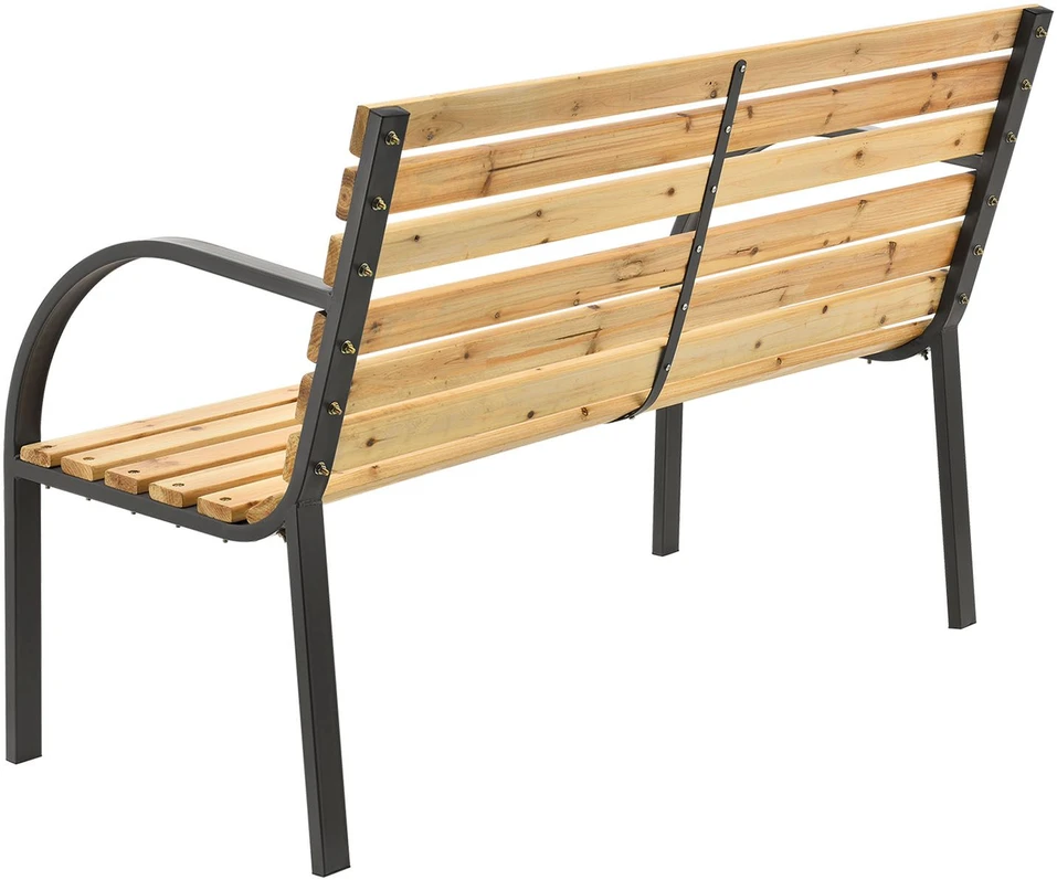 Juskys Sodo suoliukas Homestar Modena 2 vietų 120x62 cm natūralus/antracito spalvos
