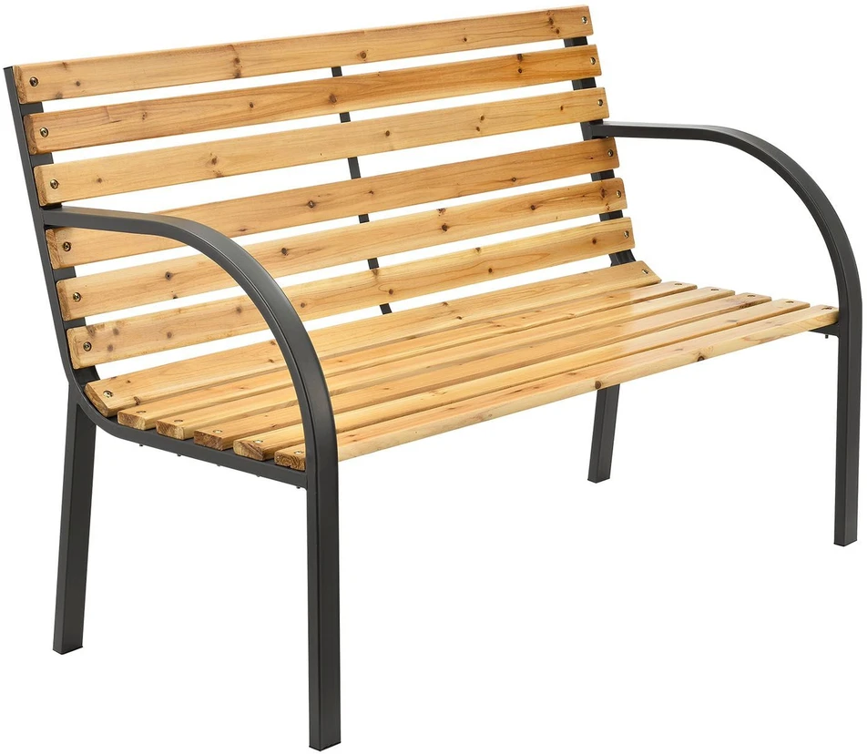 Juskys Sodo suoliukas Homestar Modena 2 vietų 120x62 cm natūralus/antracito spalvos