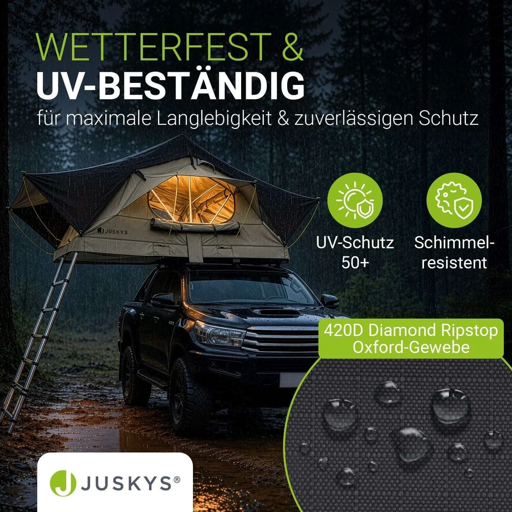 Juskys Stogo palapinė Lago 120x210 cm juoda/khaki
