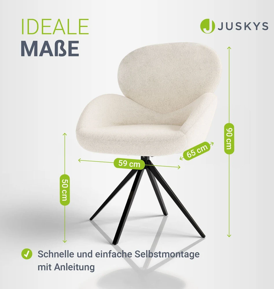 Juskys Sukamas krėslas Albano kremas