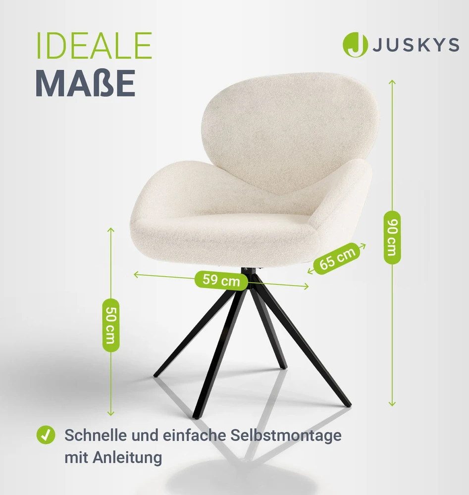 Juskys Sukamas krėslas Albano kremas