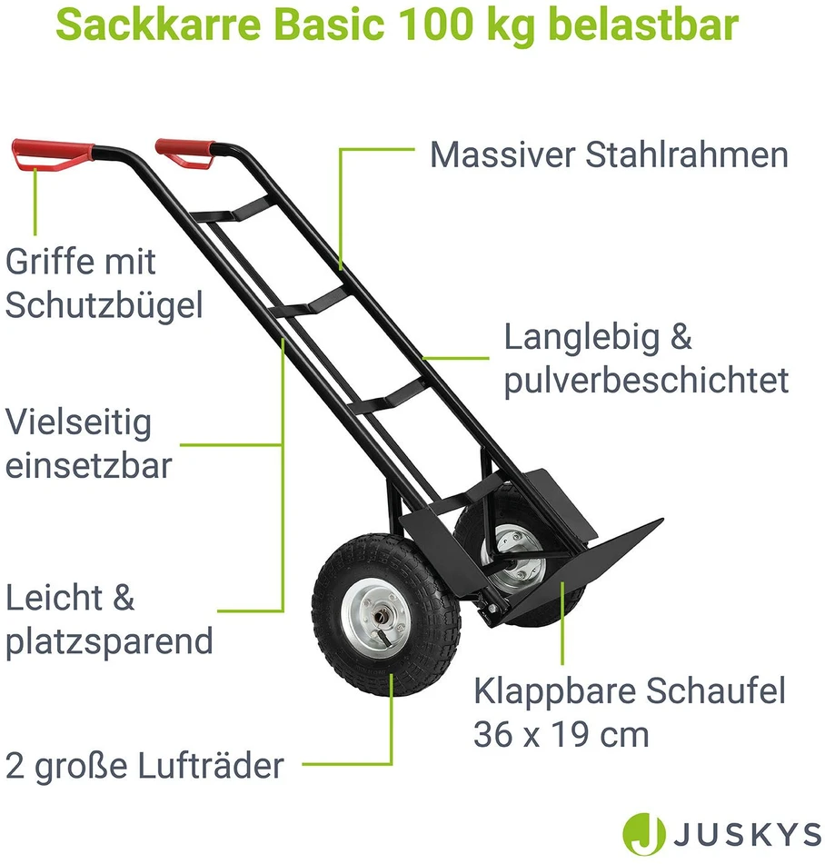 Juskys Sulankstomas vežimėlis Basic 118x44 cm juoda/raudona