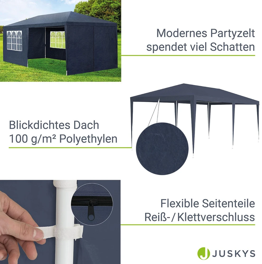 Juskys Šventinė palapinė Homestar 3x6x2,5 m mėlyna