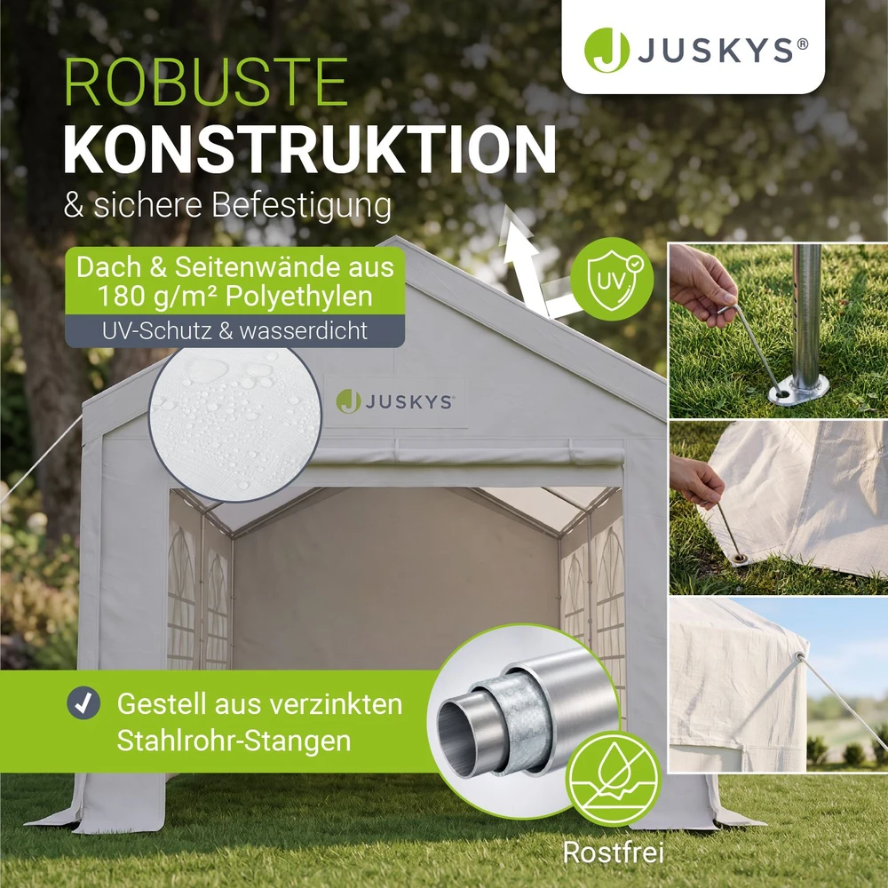 Juskys Šventinė palapinė Gala 3x6 m balta