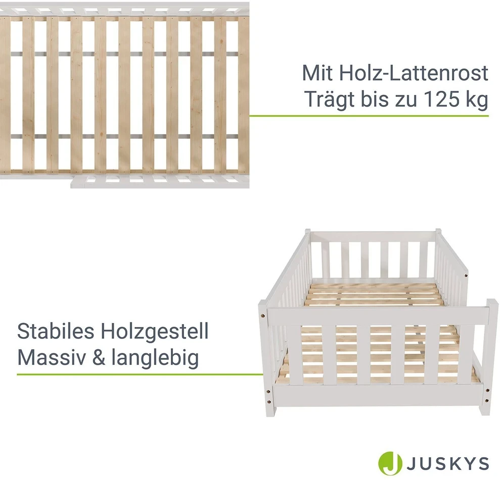 Juskys Vaikiška lova Naya 86x165x45 cm balta