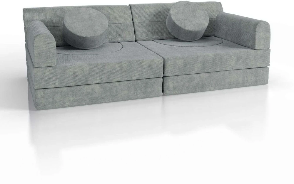 Juskys Vaikiškas žaidimų sofa Kayo 150x75x50 cm šviesiai žalia