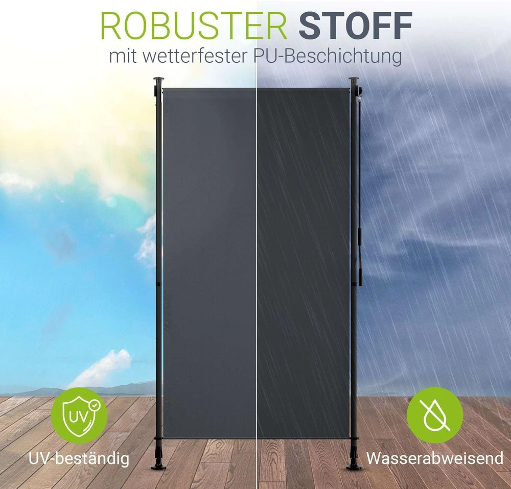 Juskys Vertikalus markizės Barbados 100x310 cm pilkas