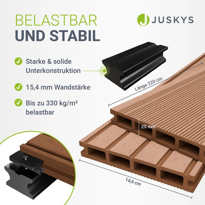 Juskys WPC terasos lentos 30 m² tiksas