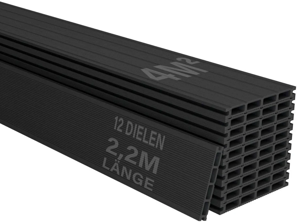 Juskys WPC terasos lentos 4 m² antracito spalvos