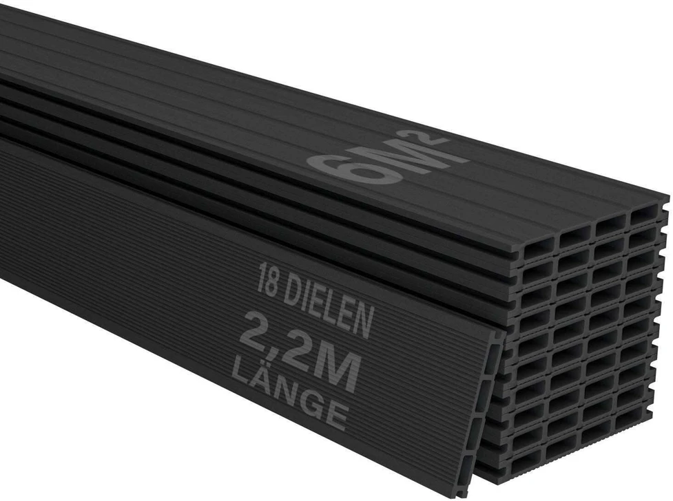Juskys WPC terasos lentos 6 m² antracito spalvos