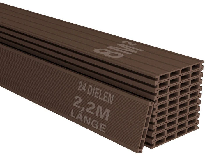 Juskys WPC terasos lentos 8 m² rudos spalvos