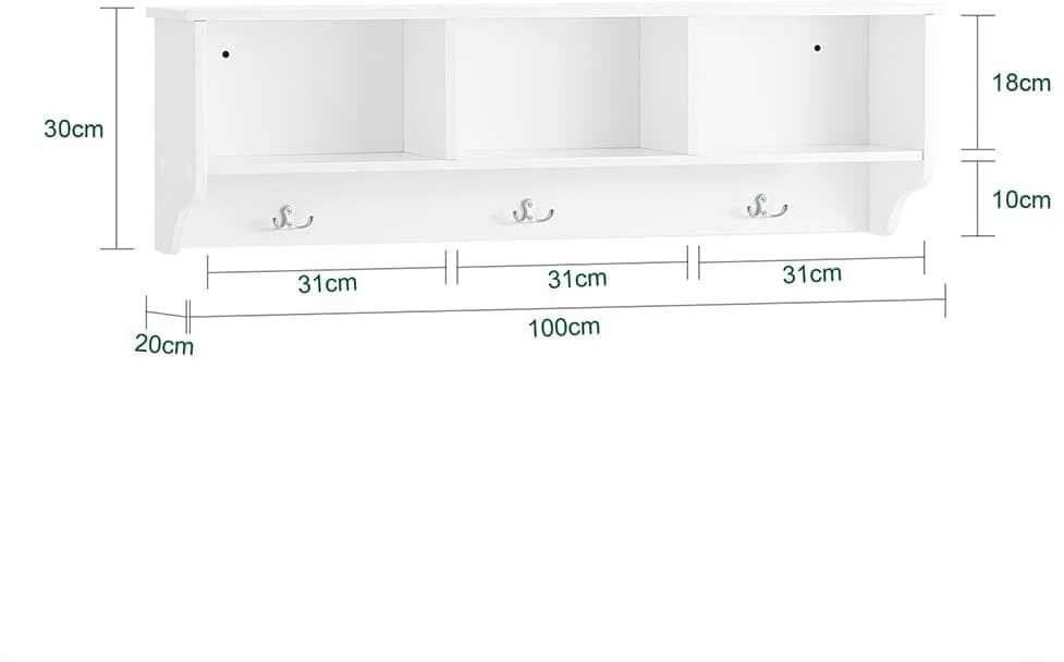 Kabatinė, SoBuy FHK35-W, 100x20x30 cm