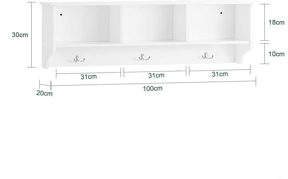 Kabatinė, SoBuy FHK35-W, 100x20x30 cm
