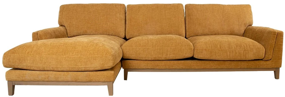 Kampinė sofa BASIL kairiojo kampo, oranžinė
